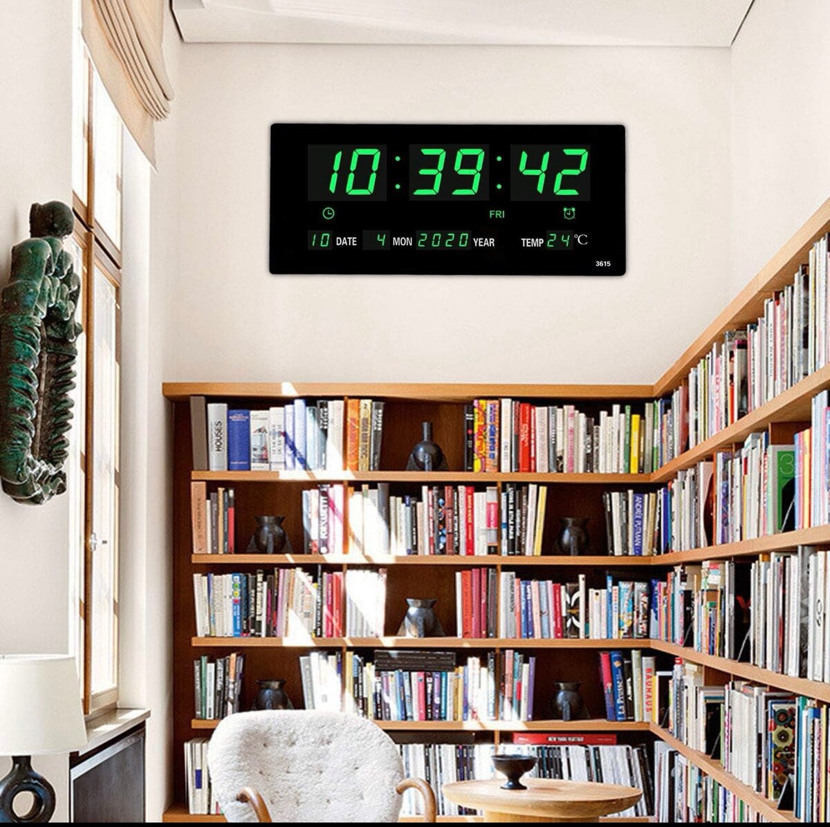 Grand écran Horloge Murale Numérique Affichage Bureau Heure