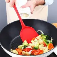 Silicone Spatula, Wok Spatula, Heat Resistant Non-Stick Solid Silicone Turne