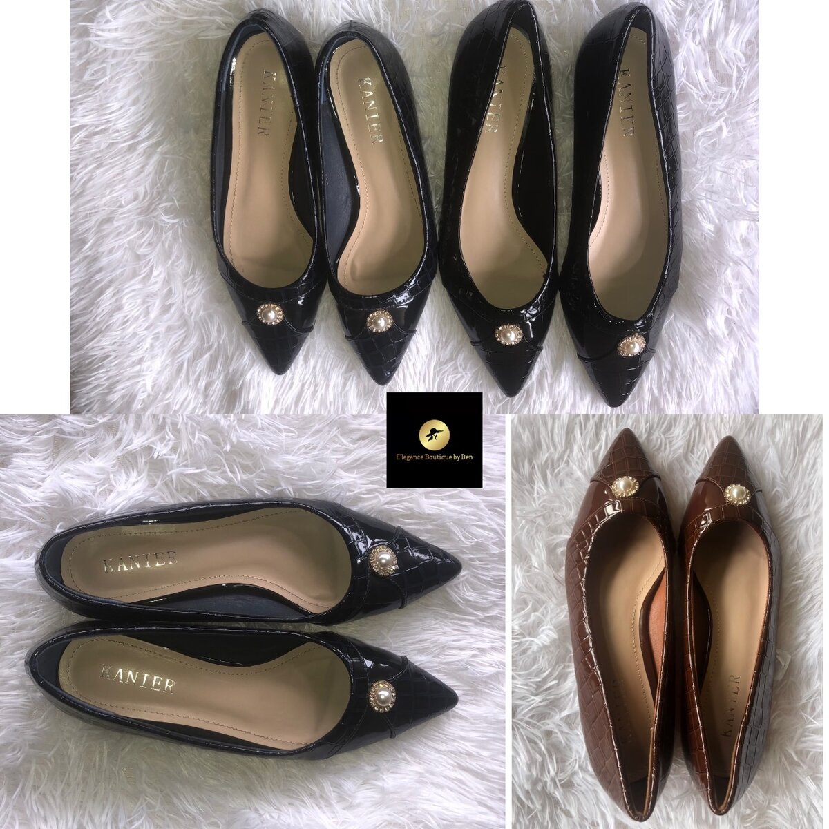 Ballerines en cuir verni chic