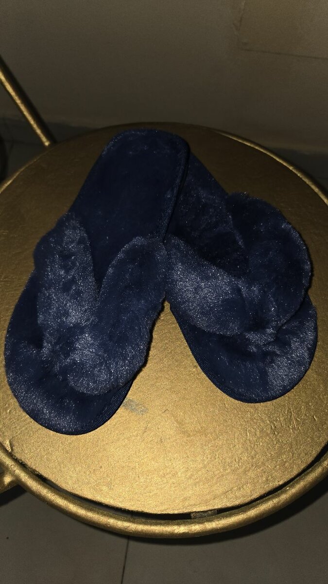 Cozy Fuzzy Blue Slippers