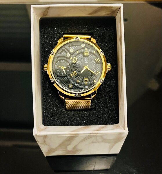 Montre Homme Élégante Dorée