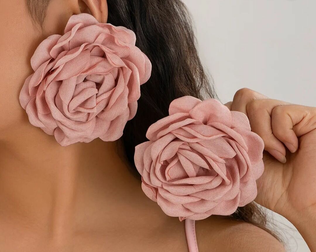 Boucles d'oreilles fleurs XXL