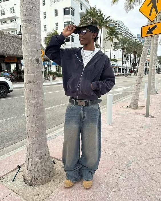 Jeans larges pour hommes