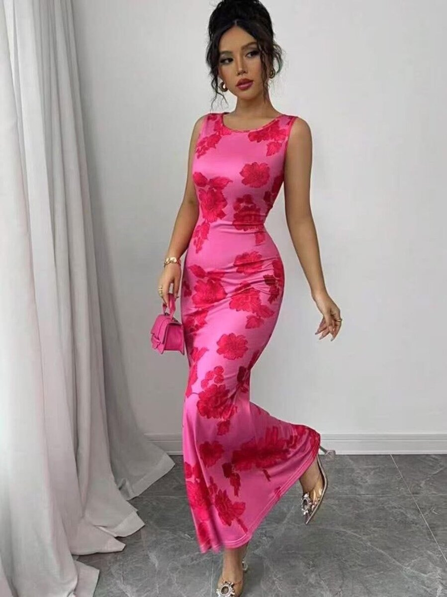 Robe longue florale élégante