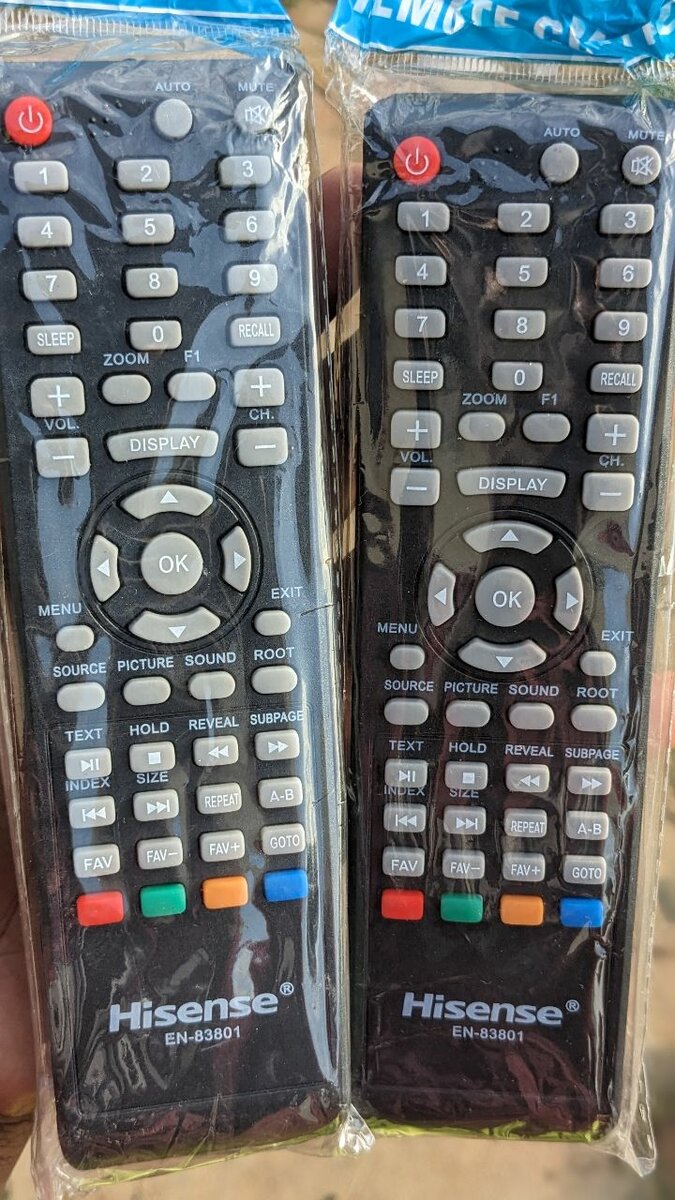 Hisense non smart tv remote controls