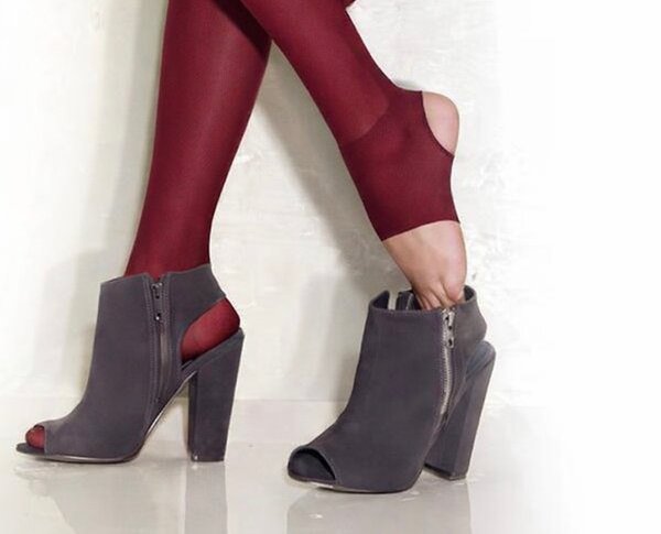 Collant bas bordeaux élégant