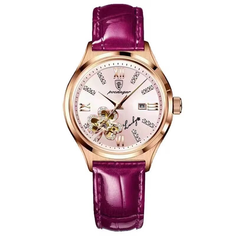 Montre élégante cuir femme