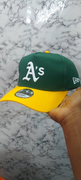 Casquette New Era A's vert et jaune