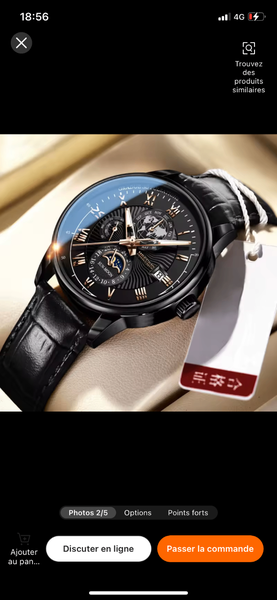 Montre Luxe Homme en Cuir