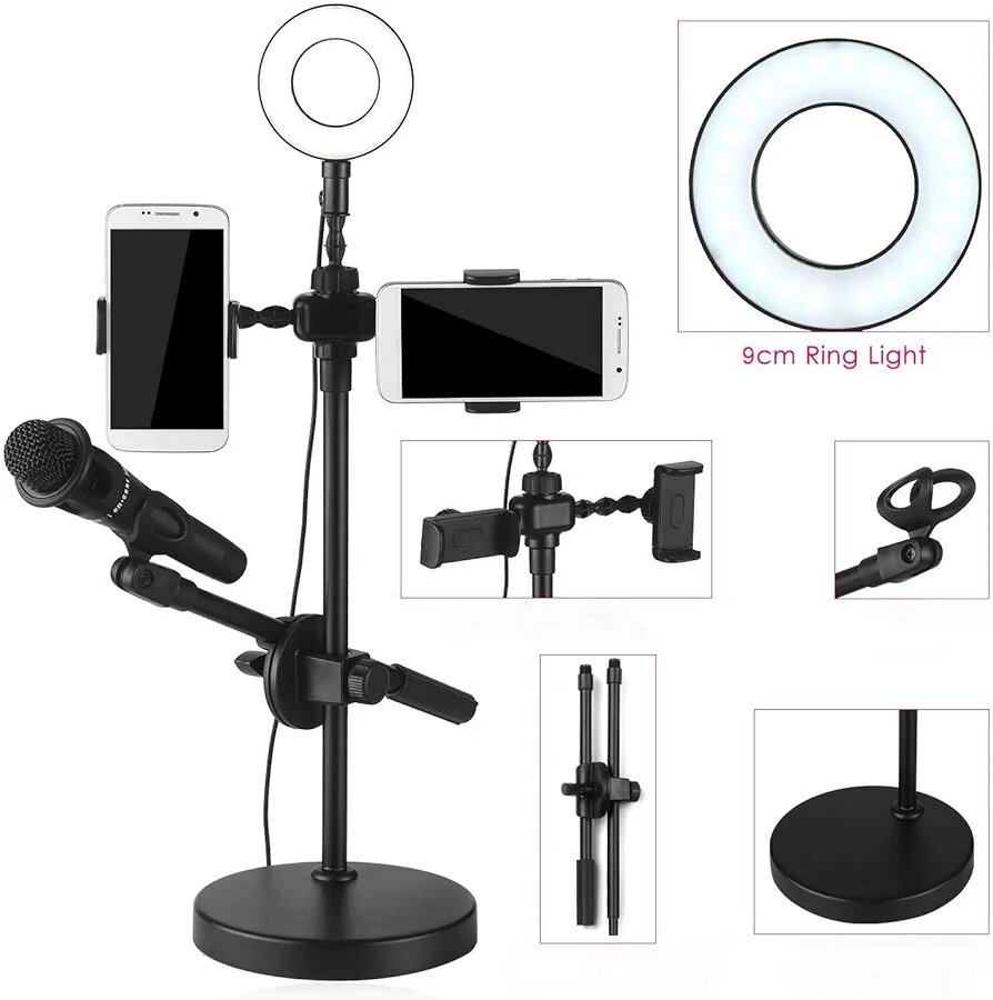 Ring Light Microphone stand for live streaming