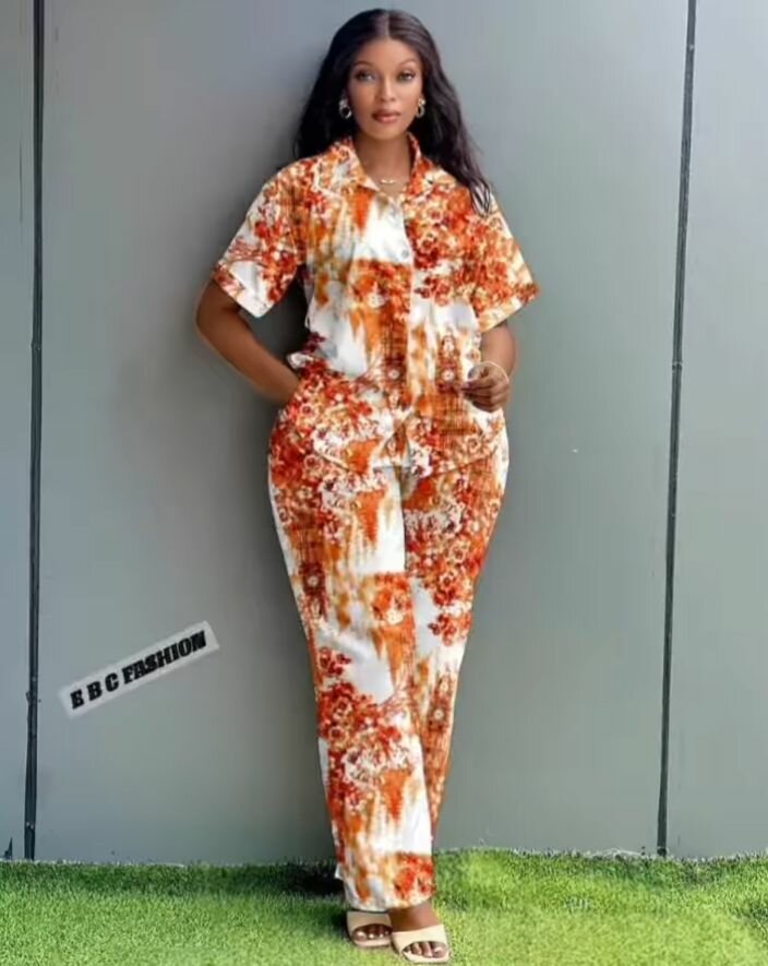 Combinaison imprimée colorée