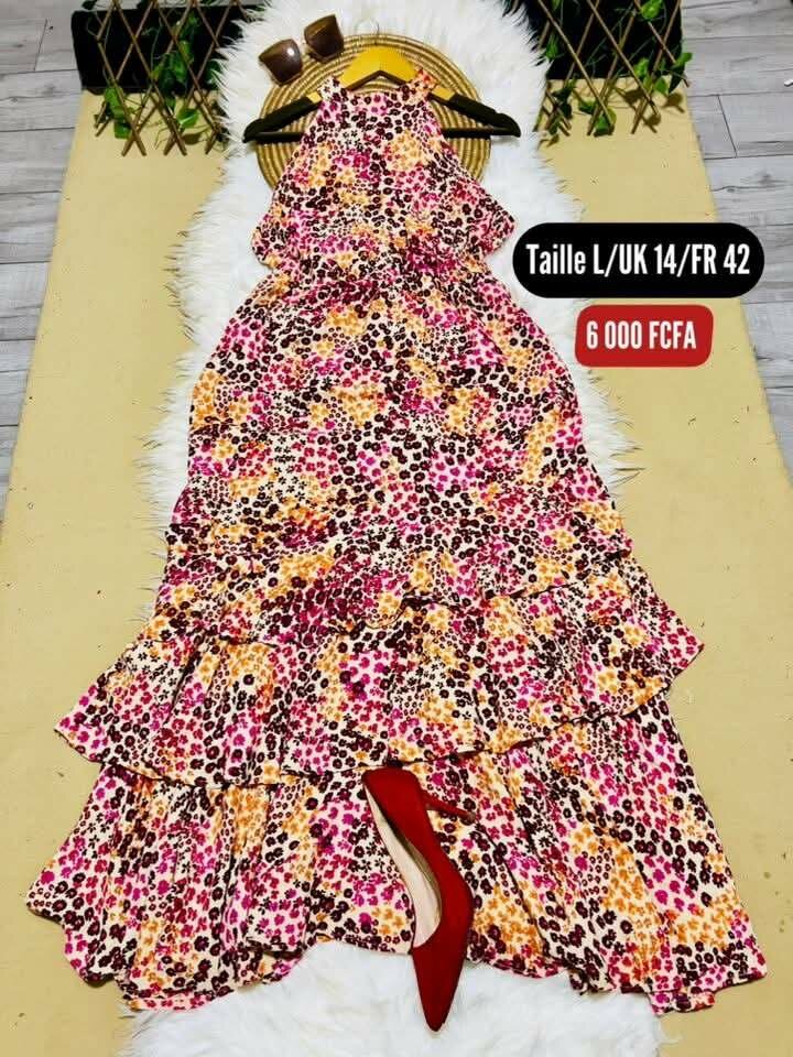 Robe longue imprimée fleurie