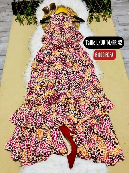 Robe longue imprimée fleurie