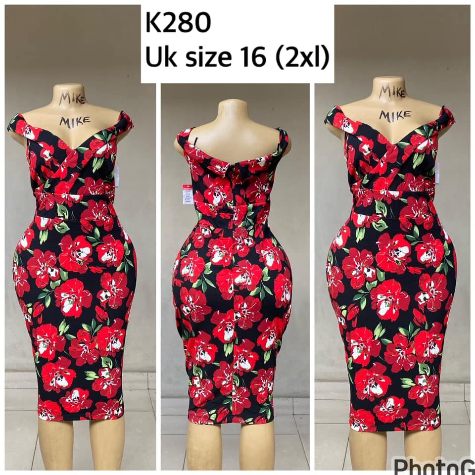 black tight dress with flowers