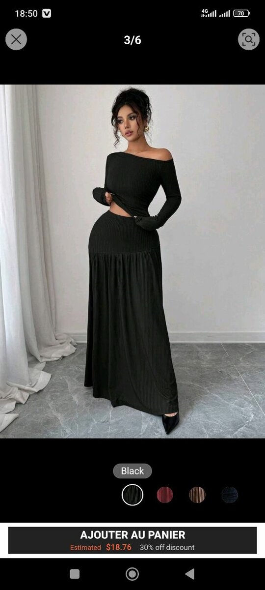 Robe Longue Épaules Dénudées