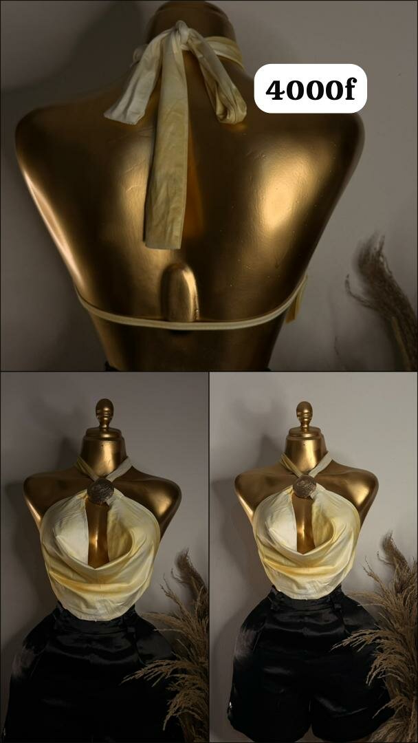 Tops en soie multicolore