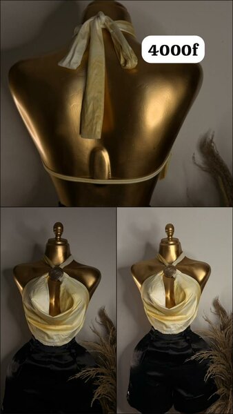 Tops en soie multicolore