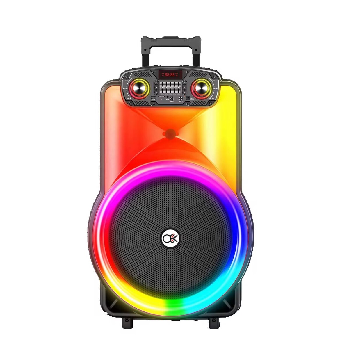 Haut-parleur portable 15 pouces Bluetooth karaoké Tige de tr