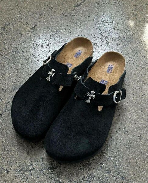 Chaussons élégants en cuir