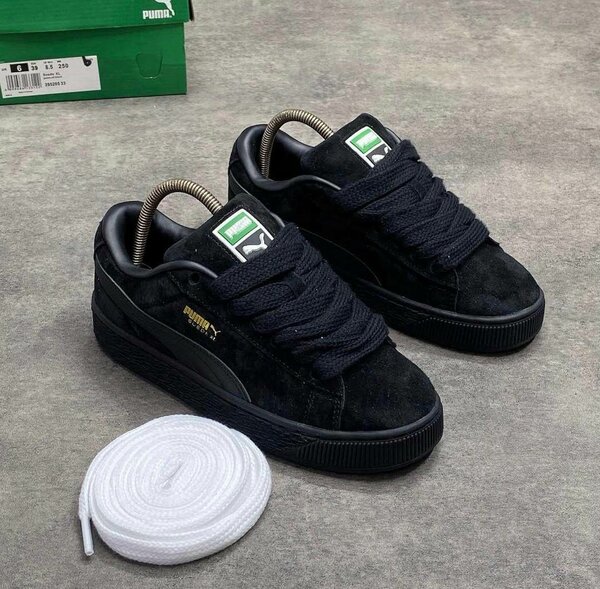 Sneakers en suède noir pour homme