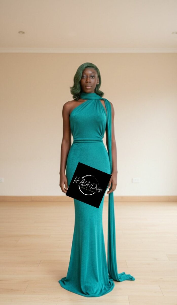 Élégante Robe de soirée verte