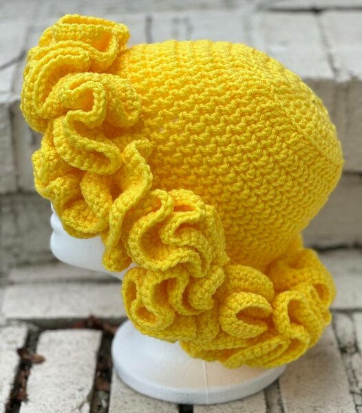 Chapeau crochet coloré