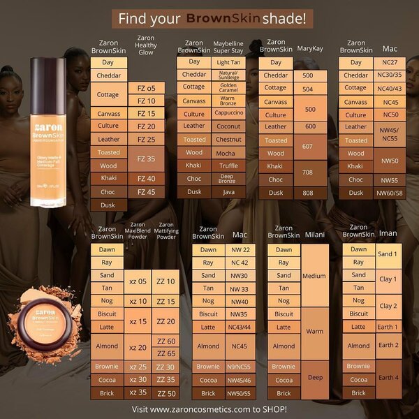 Zaron Brownskin Foundation & Compact Powder.