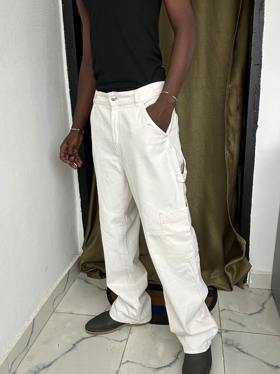 Pantalon Cargo Blanc Style Urbain