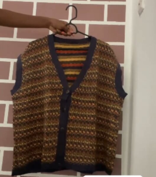 Gilet tricoté vintage coloré