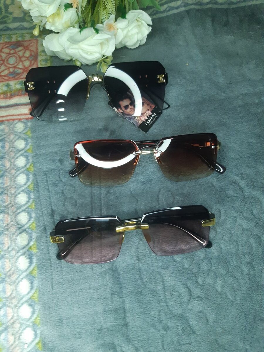 Lunettes de soleil rectangulaires