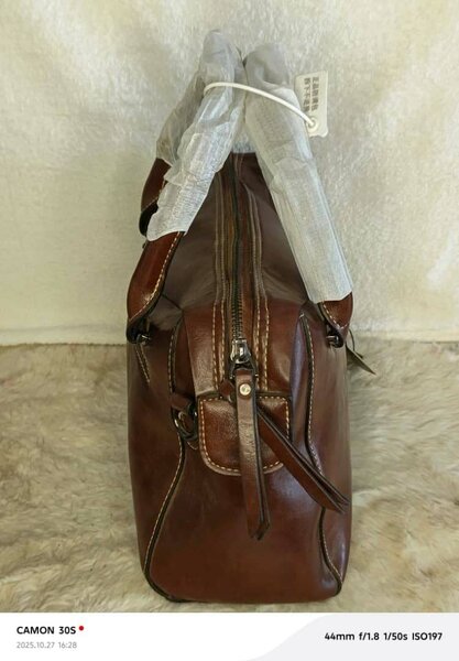 Sac à main en cuir marron