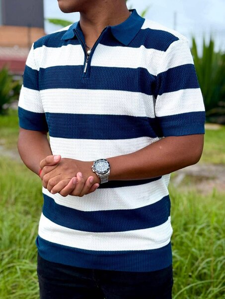 Polo à rayures chic