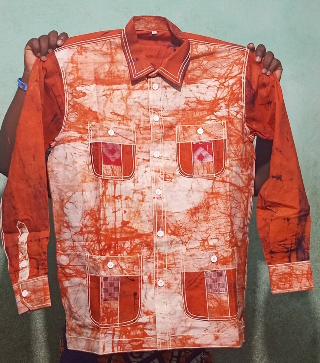 Chemise en Wax Tie-Dye Homme