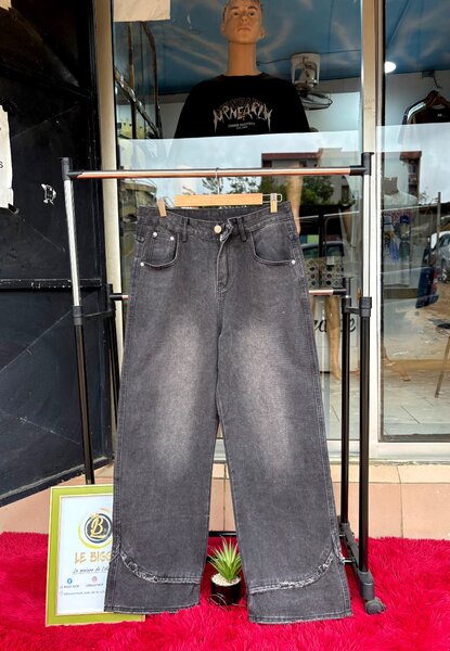 Jeans larges gris foncé