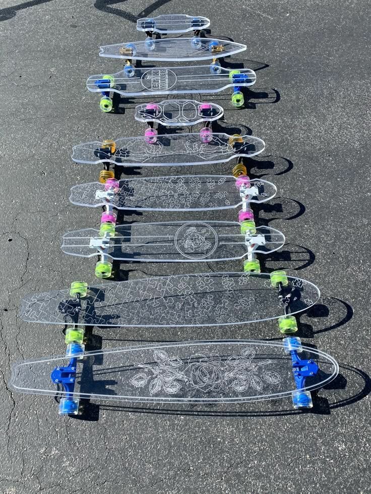 Longboard transparent unique