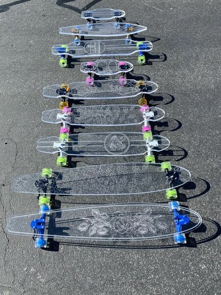 Longboard transparent unique