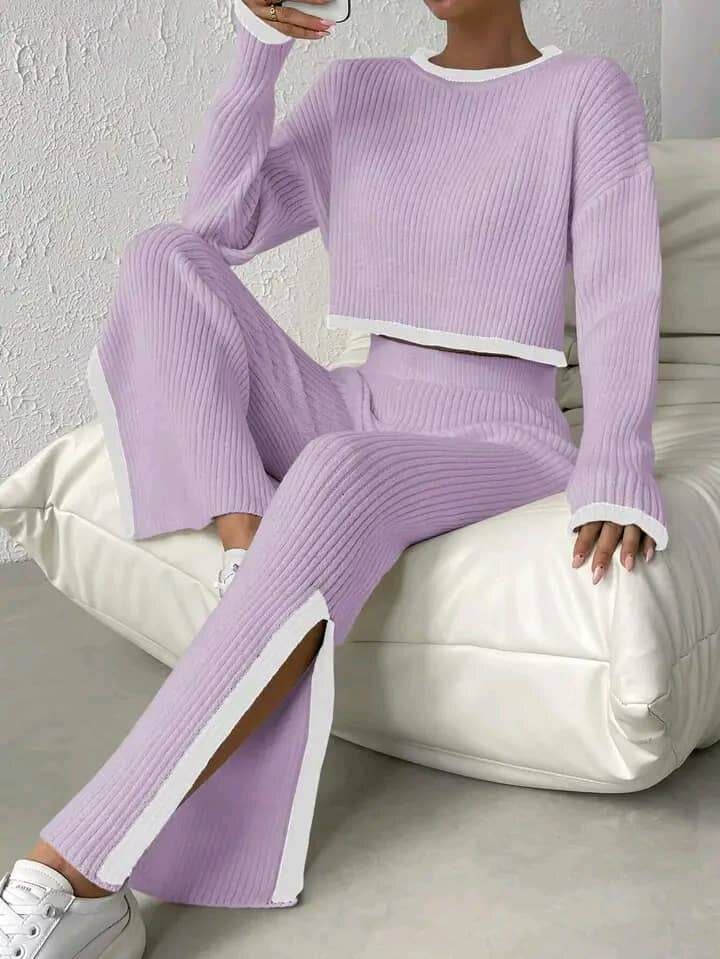 Ensemble survêtement tricoté femme