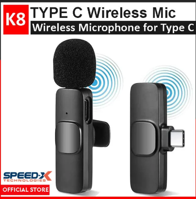 Type C Wireless Microphone K8 Collar Mic For Type C - Wireless Mic for Phone