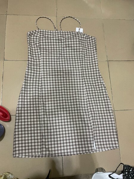 Robe d'été à carreaux élégante