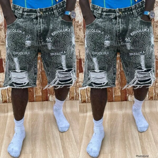 Shorts en denim déchiré