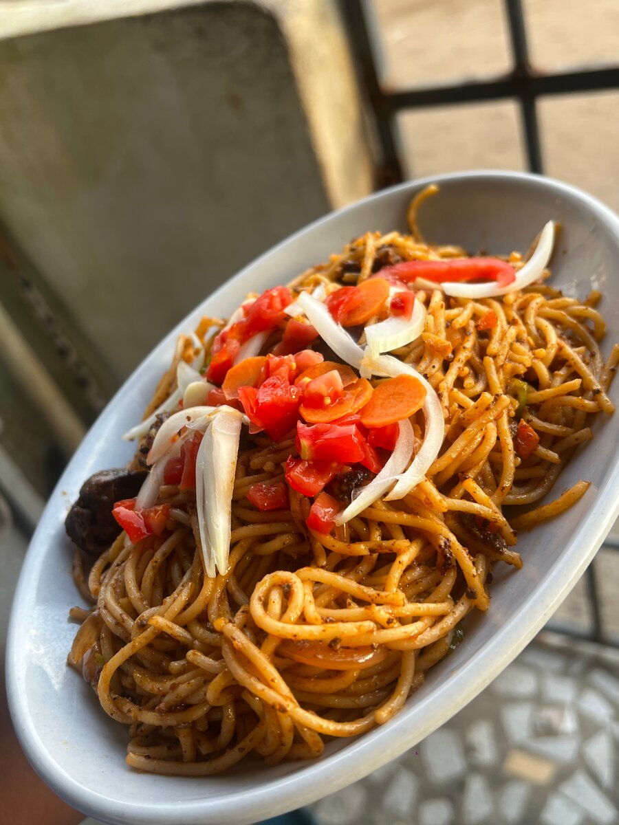Spaghetti épicé aux rognons
