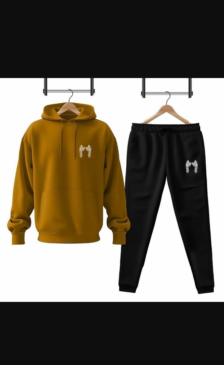 Men's printed hoodie track suit