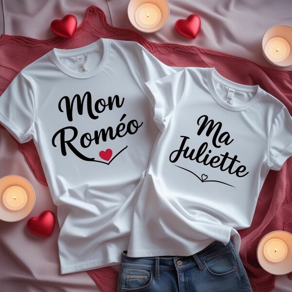 Tee-shirts spécial saint Valentin personnalisés