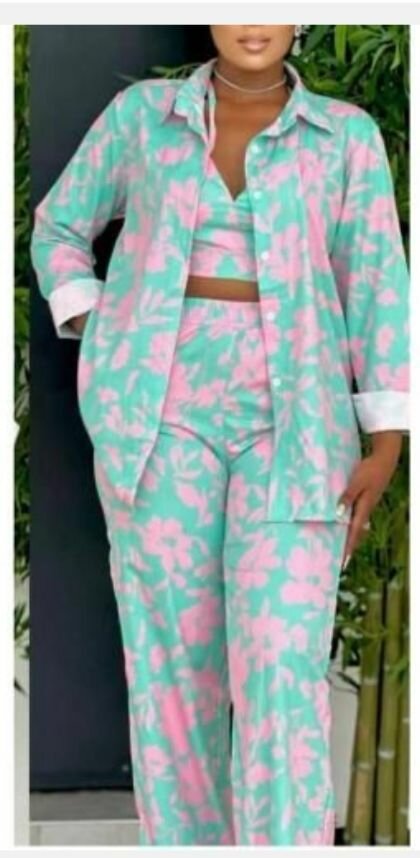 Ensemble floral femme