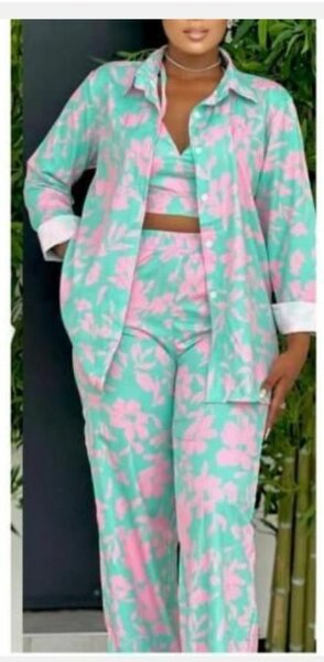 Ensemble floral femme