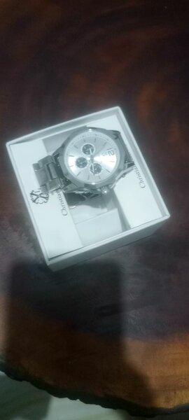 Luxury Silver Chronograph Watch