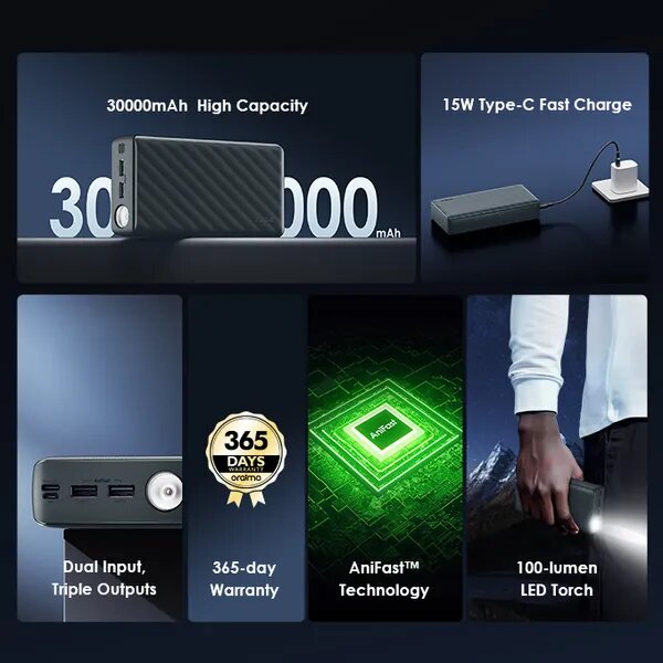 oraimo PowerBox 300 Lite 30000mAh 15W Power Bank