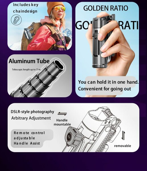 Trépied Selfie Stick Aluminium