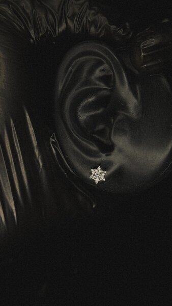 Boucles d'oreilles étoile diamant