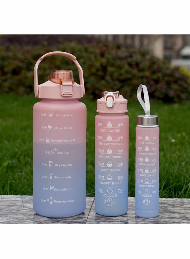 3PCS SPORTS WATER BOTTLES SET DRINKING BOTTLES CUPS